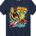 thumbnail image 3 of Marvel Iron Man - Sticker Style - Toddler And Youth Short Sleeve Graphic T-Shirt, 3 of 5