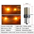 thumbnail image 5 of 2 bombillas LED Canbus 1156 BA15S P21W BAU15S PY21w 3156 T20 7440 W21W 3014 120SMD Luz de señal de giro de dos colores sin error sin flash, 1156 BAU15S PY21w, 5 of 5