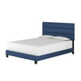 thumbnail image 5 of Boyd Sleep Piedmont Blue Faux Leather Full Size Fully Upholstered Platform Bed Frame with Adjustable Headboard, 5 of 12