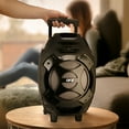 thumbnail image 2 of QFX 8" Portable Rechargeable Bluetooth Party Speaker with Remote, Black, 2 of 8
