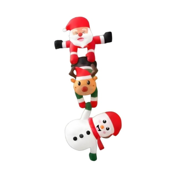 Accesorio inflable de Papá Noel,Decoración inflable navideña de Papá Noel con luz,Adornos inflables grandes de Papá Noel para fiestas,Decoración inflable navideña colgante para
