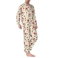 thumbnail image 2 of Bingfone Men's Pajama Set 2 Piece Loungewear PJs, Long Sleeve with Pajama Pants-cute Santa with Gifts, 2 of 7