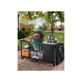 thumbnail image 2 of Bingirl Table de Gril pour Gril Kamado Style Oeuf, Station de Gril Extérieure Robuste, Table de Préparation avec Rangement, Support pour Sacs à Ordures, Crochets, Support pour Essuie-Tout, Roues, Compatible avec le Gril Kamado aux Oeufs, 2 of 7