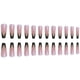 thumbnail image 2 of Uñas postizas a presión, regalo para mujer, 3 ml, largas, francesas, para usar, con acabado, parche para uñas, 24 pegatinas extraíbles., 2 of 5
