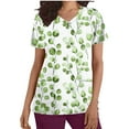thumbnail image 2 of Gamivast Scrubs for Women Print V-Neck Short Sleeve Nursing Scrubs Tops with Pockets Soft Stretch Breathable Scrub Nursing Uniform, 2 of 5