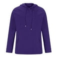 thumbnail image 3 of Zylanna Men's Pullover Hoodies, Workout Running Hooded Sweatshirt Elastic Long Sleeve Athletic Jacket with Pockets Purple Size 3XL, 3 of 5