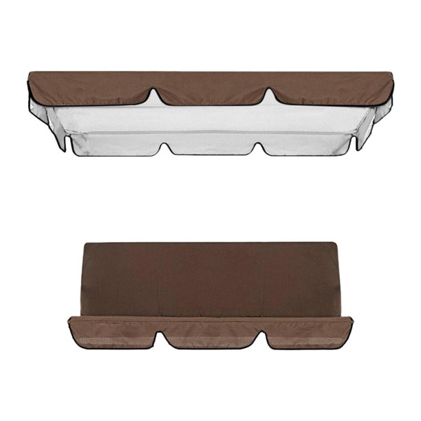 Juego de 2 fundas para columpio, toldo superior, a prueba de polvo, viento e impermeable. Marrón