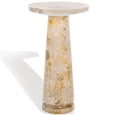 thumbnail image 2 of Safavieh Couture Valentia Modern Marble and Manufactured Wood Round End Table, Beige, 2 of 10