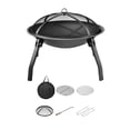 thumbnail image 4 of Brasero plegable de leña, parrilla de carbón con recogedor de fuego, hervidor de agua, parrilla para cocinar al aire libre, barbacoa, Picnic 7 piezas, 4 of 8