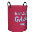 thumbnail image 7 of ZICANCN Laundry Basket Organizer, Eat Sleep Game Design Print Red Collapsible Hamper for Bathroom Bedroom Laundry Room, Medium Size, 7 of 7