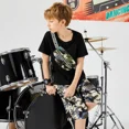 thumbnail image 2 of PatPat Boys Clothes Set 2pcs Kids Outfits Camouflage Bag Print Short Sleeve Tee and Shorts Set, Black, 4-5 Years, 2 of 8