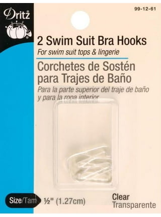 60pcs Swimsuit Bra Hooks,2 Size Lingerie Hook Clip Bikini S  Replacement,Figure 9 Hooks,Sling Joint for Dress Bathing Suit Clothing  Underwear 15mm 20mm