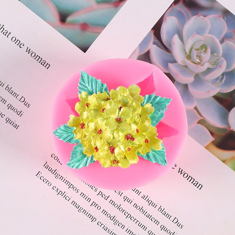 3D Plant Flowers Shaped Silicone Mold Chocolate Fondant Mould Handmade Soap  Mold 