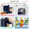 thumbnail image 4 of BrushinBella Baby Food Maker - Baby Food Processor with Soup Tray - 5-in-1 Baby Food Blender, Grinder Steamer, Baby Puree Maker Machine, Bottle Warmer - Touch Screen, Auto and Manual Blend, 4 of 7