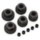 thumbnail image 2 of Engranaje de motor en T, 5 piezas 48DP Engranaje de motor Piñón de metal de acero negro Piñón de engranaje en T Solución innovadora, 2 of 9