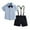 Blue, variant on Toddler Boy Formal Gentleman Suits Bowtie Dress Shirt Suspender Easter Outfits for Boys Baby Boy Summer Outfit 2-3 Years