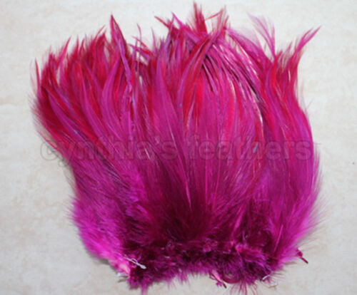 Bright Yellow 5-7" saddle COQUE rooster Feathers for crafting 100+ 9g, 0.32Oz 