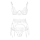 thumbnail image 4 of Gibobby Conjunto ropa interior mujer Camisón de encaje para mujer, lencería sexy de encaje para novia(Blanco, G), 4 of 5