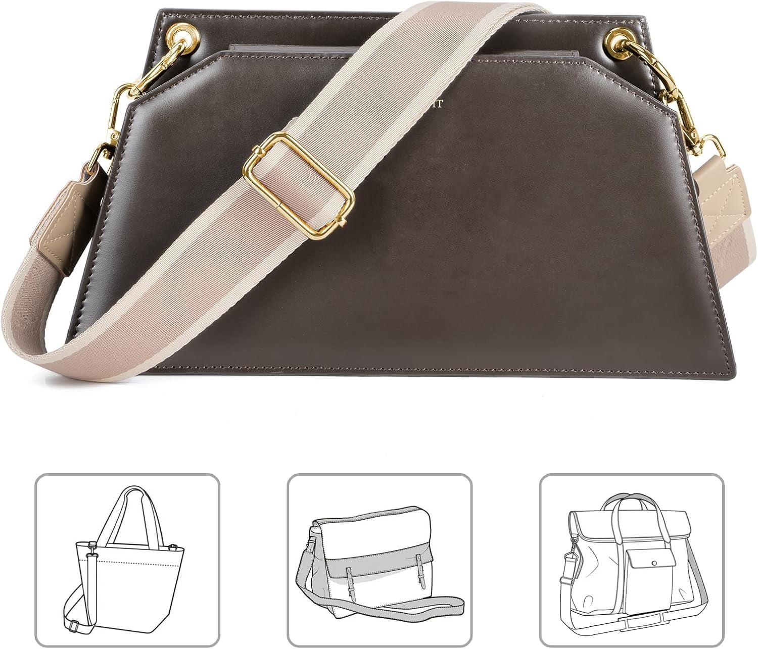 NANAHuang Purse Strap Wide Replacement Crossbody Bag Straps, 1.5" Canvas Handbag Shoulder Strap, Adjustable Tote Belt