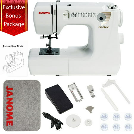 Janome Jem Gold 660 Portable Sewing & Quilting Machine w/ Bonus
