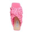 thumbnail image 3 of Steve Madden Marina Pink Slip On Mules Squared Open Toe Flat Slides Sandals (Pink, 6), 3 of 6