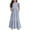 Blue, variant on NiSHUIHAN Dress Up Clothes for Girls 4-6 Fashion Girls Summer New Short Sleeves Round Neck Solid Color Dress Blue 130