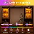 thumbnail image 3 of Dnxao Adult Rustic Modern Charging station with Mirror and Lights Table Set Rustic Brown, 3 of 9