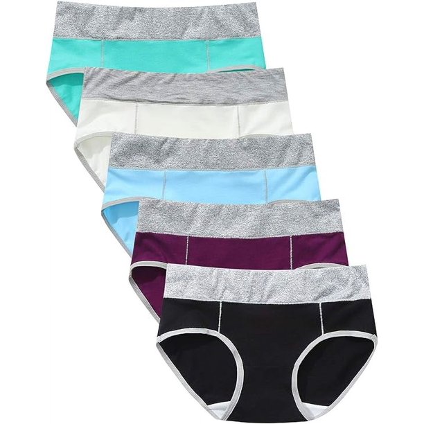 Zhuge Ropa interior sin costuras para mujer, bragas sexys de encaje estilo hipster, tanga, bragas, ropa interior para mujer, 5 piezas, L
