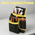thumbnail image 4 of cyrico Tool Belt, 27 Pockets 3-Zones Heavy Duty Tool Pouch for Men, Detachable Utility Waist electrician Tool Belt for Carpenter Handyman, Construction, Gifts for Men, Yellow, 4 of 7