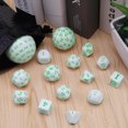 thumbnail image 4 of GFDYREE 15 Pieces Complete Polyhedral Game Dice Set D3-D100 Dice with a Leather Drawstring Storage Bag for Role Playing Table Games(White & Green), 4 of 7