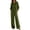 Army Green, variant on Two Piece Sets for Women with Pockets Classic Lapel V-Neck Long Sleeve & Denim Shirt Wide Leg Denim Pants Suit Fashion Solid Color Womens Suit Set Soft Lightweight Vacation Outfits S