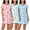 Set1, variant on PinkBeautiM 3 Pack Nightgowns for Women Cotton Casual Sleepshirts Short Sleeve Soft Sleepwear
