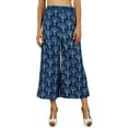 thumbnail image 5 of Bimba Womens Palazzo Pants Back-Elastic-Waist Hand-Blocked Designer Pajamas, 5 of 6
