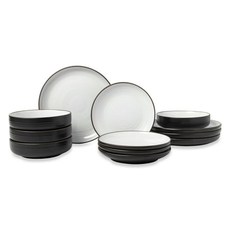 Wildstead 12-Piece Ceramic Dinnerware Set, Brooks Collection