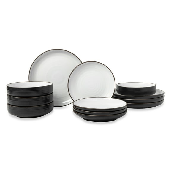 Wildstead 12-Piece Ceramic Dinnerware Set, Brooks Collection