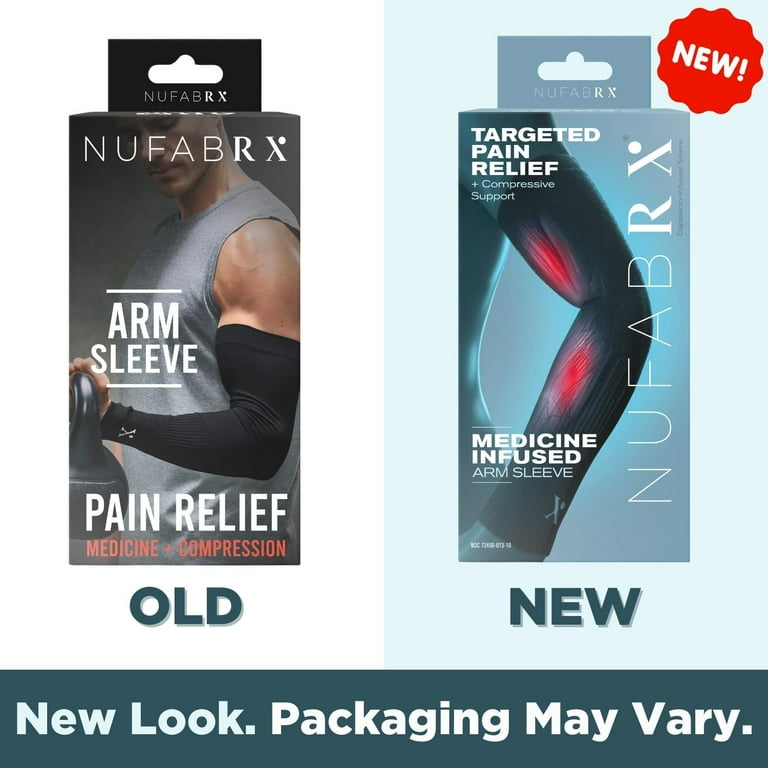 Nufabrx Pain Relieving Arm Compression Sleeve for Men & Women, Arm & Elbow