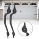 thumbnail image 3 of Accesorios de manija de puerta corredera de garaje, Hardware de acero al carbono negro, 2 uds., 3 of 5