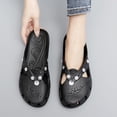 thumbnail image 6 of Women Rhinestone Flat Sandals EVA Garden Sandals Summer Shoes Lightweight, 6 of 8