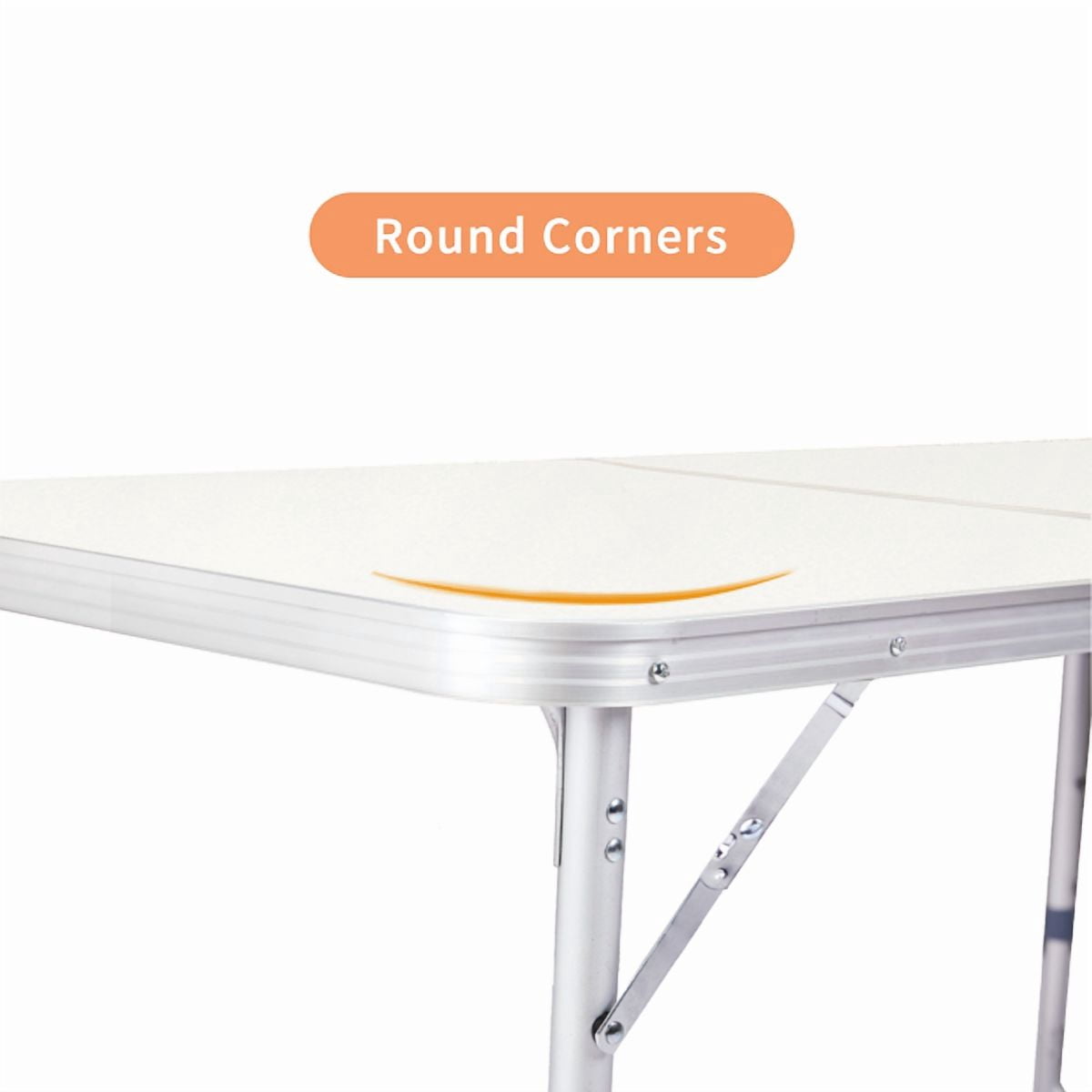 Alvantor 6ft Portable Folding Camping Table with White Aluminum Alloy