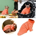 thumbnail image 2 of Cat Sweater, Hairless Cats Turtleneck Pullover Kitten Sweaters for Cats Only, Warm and Soft Cat Pajamas Shirt with Sleeves Pet Winter Clothes Fleece Jumpsuit for Puppy (M), 2 of 6