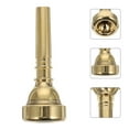 thumbnail image 3 of Miangastore 1pc Trumpet Mouthpiece Beginners Professional Player Replacement Trumpet Part (Golden), 3 of 8