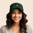 thumbnail image 3 of Dalix Cosmic Frog Embroidered Womens Cotton Dad Hat Baseball Cap Adjustable in Dark Green, 3 of 5