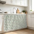 thumbnail image 3 of Sage Green Plaid Cabinet Curtains for Shelves, Checkered Farmhouse Privacy Curtain for Closet Self Adhesive, Dust-Proof Drapes for Closet Storage Room Classroom Doorway, 32"W x 55"L, 3 of 9