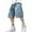 A-Blue, variant on EMMIOL Men's Y2K Vintage Denim Shorts Ripped Distressed Elastic Waist Loose Fit Jean Shorts Summer Streetwear