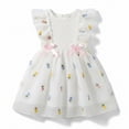 thumbnail image 3 of MEZZALL Girls Summer Dress With Flutter Sleeves And Skirt Breathable Party Dress For Toddler And Kids O-Neck Lovely Dresses, 3 of 5