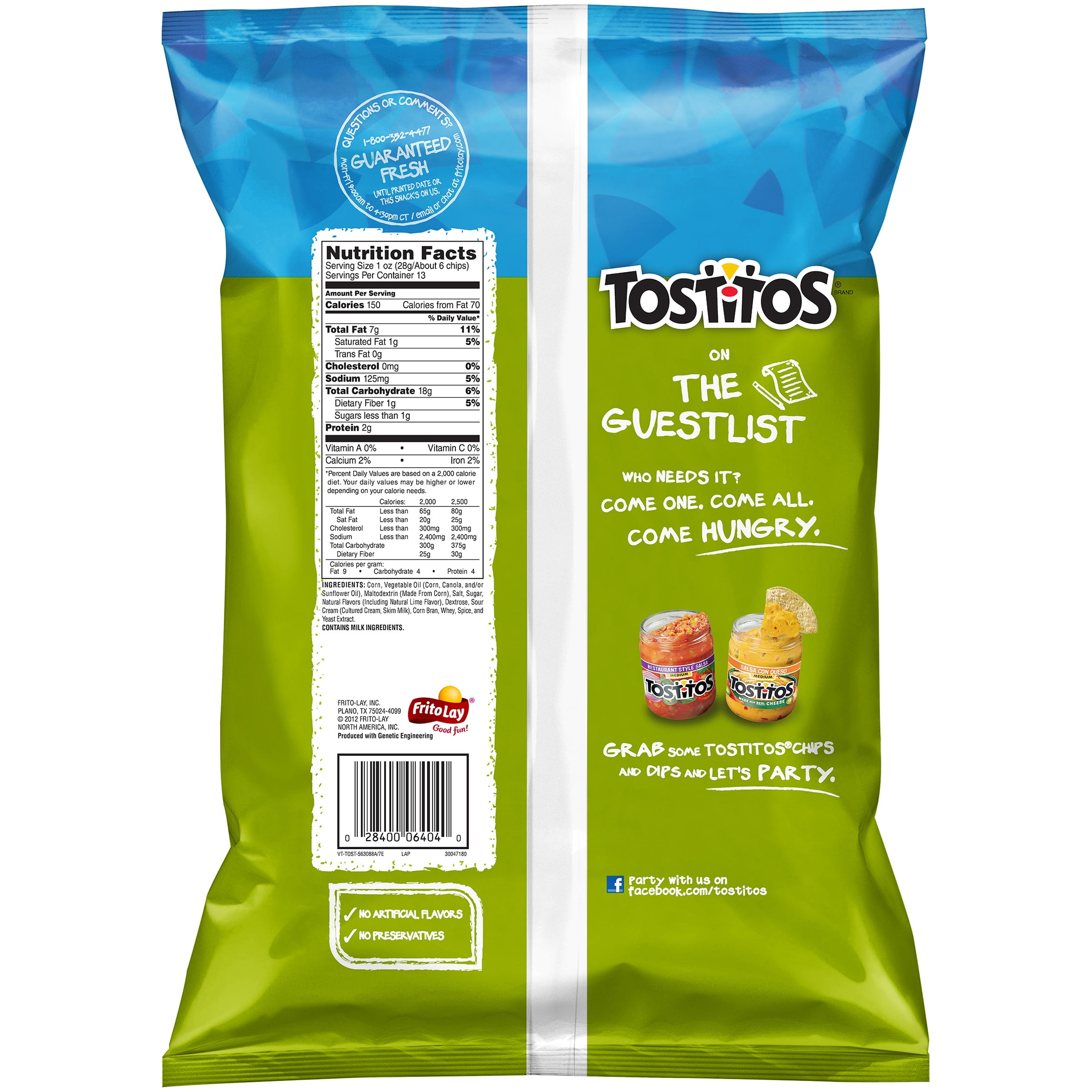 2Pack Tostitos Hint of Lime Flavored Tortilla Chips, 13 oz. Bag eBay