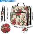 thumbnail image 2 of FORMRS Zipper Binder with Shoulder Strap 2-inch Ring 500 Sheet Capacity File Bag, Christmas Poinsettia, 2 of 5