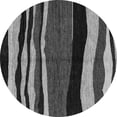 thumbnail image 1 of Ahgly Company Machine Washable Indoor Round Abstract Gray Modern Area Rugs, 5' Round, 1 of 4