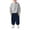 Navy, variant on Mercatoo Toddler Fleece Sweatpants Baggy Wide Leg Elastic Waist Joggers Pants Winter Baby Boys Girls Casual Athletic Pants