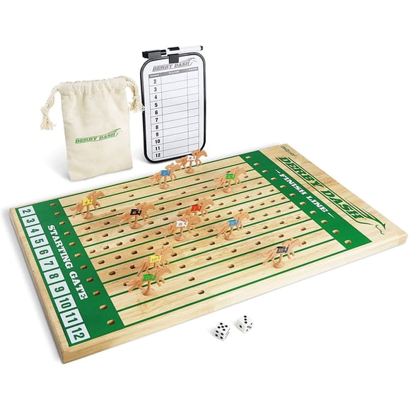 Set de juego GoSports Derby Dash Horse Race con 2 dados y marcador